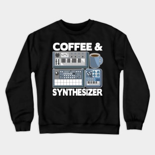 Analog Modular Synthesizer and Coffee Synth Vintage Retro Crewneck Sweatshirt